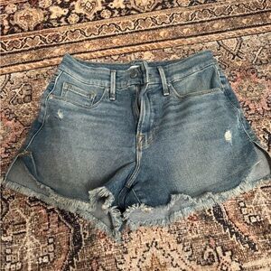 Good American Distressed Blue Jean Shorts